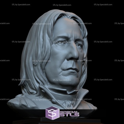 buste portrait stl collection severus snape alan rickman specialstl 3d print model - Mito3D