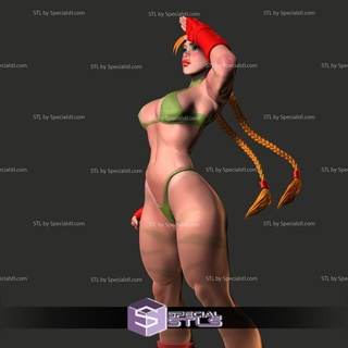 cammy bikini suit stl files v3 street fighter 3d print model - Mito3D