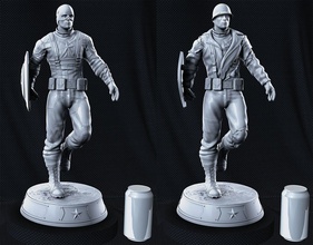 captain america 2 outfit marvel 3d print model - Mito3D