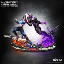 Kaptan Amerikan siyah panter diyorama 3d print model - Mito3D