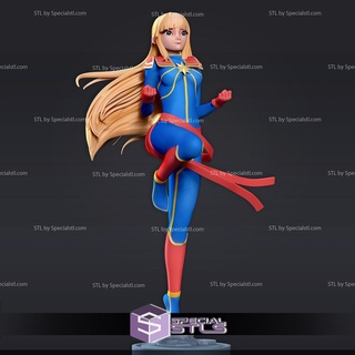 captain marvel cartoon style 3d printing figurine 3d print model - Mito3D
