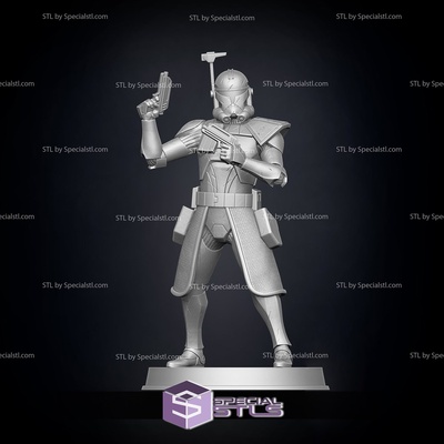 captain rex starwars experience ready to 3d print specialstl 3d print model - Mito3D