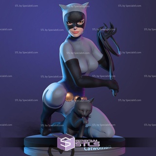 catwoman cat stl files 3d print model - Mito3D