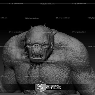 cave troll lord rings bust 3d model 3d print model - Mito3D