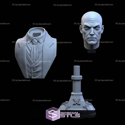 charles javier profesor x busto digital escultura especialstl 3d print model - Mito3D