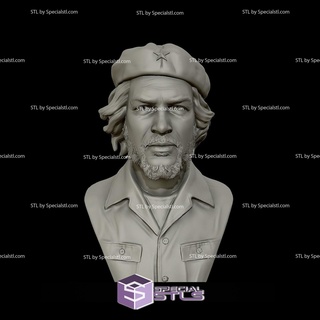 che Guevara buste prêt 3d impression che Guevara buste prêt 3d impression 3d print model - Mito3D