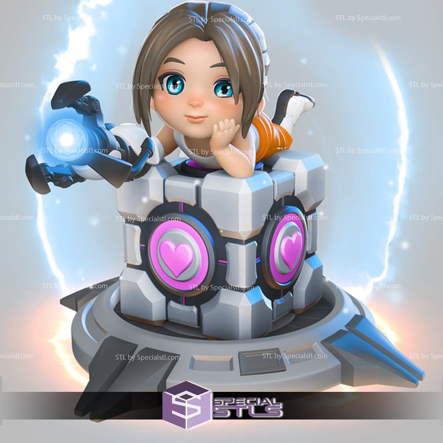 Chibi Chell portal 3D print model - Mito3D