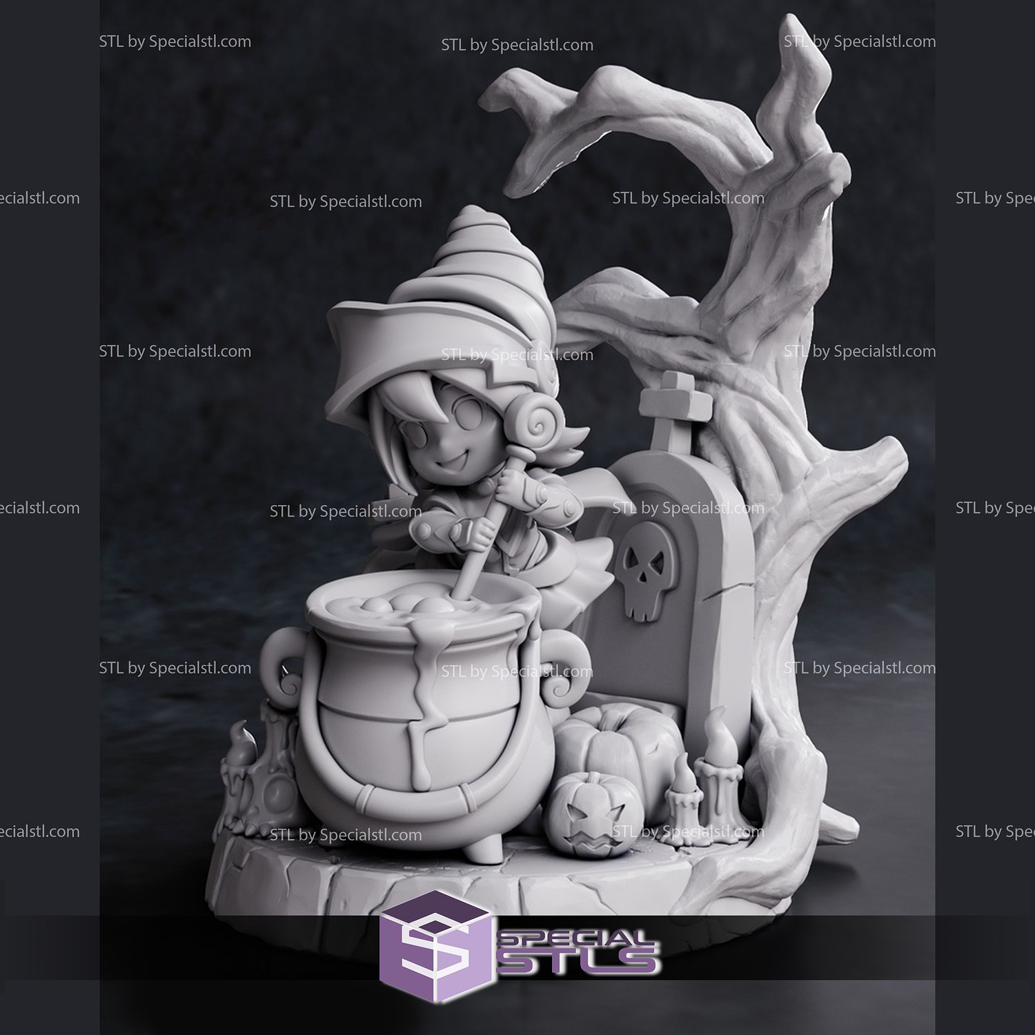 chibi buio mago ragazza yugioh 3D print model - Mito3D