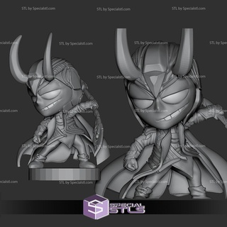 chibi Loki stl dossiers 3d print model - Mito3D
