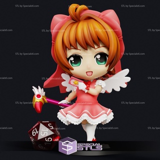 chibi Sakura carte ravisseur 3d impression figurine stl dossiers 3d print model - Mito3D