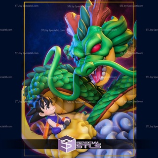 chibi shenron Goku 3d stampa figurina Drago palla stl File 3d print model - Mito3D