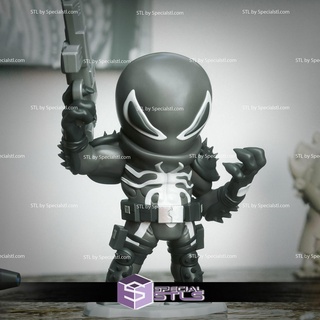 chibi stl collection - agent venom ready print 3d print model - Mito3D