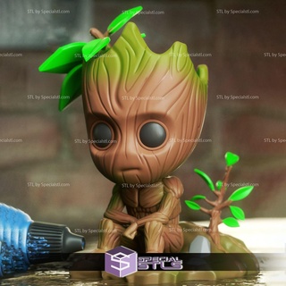 chibi stl collection - baby groot 3d model 3d print model - Mito3D