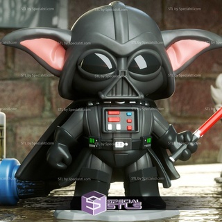 Chibi stl Toplamak bebek Yoda Darth Vader 3d print model - Mito3D