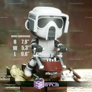 chibi stl collection motard scout dossiers 3d print model - Mito3D