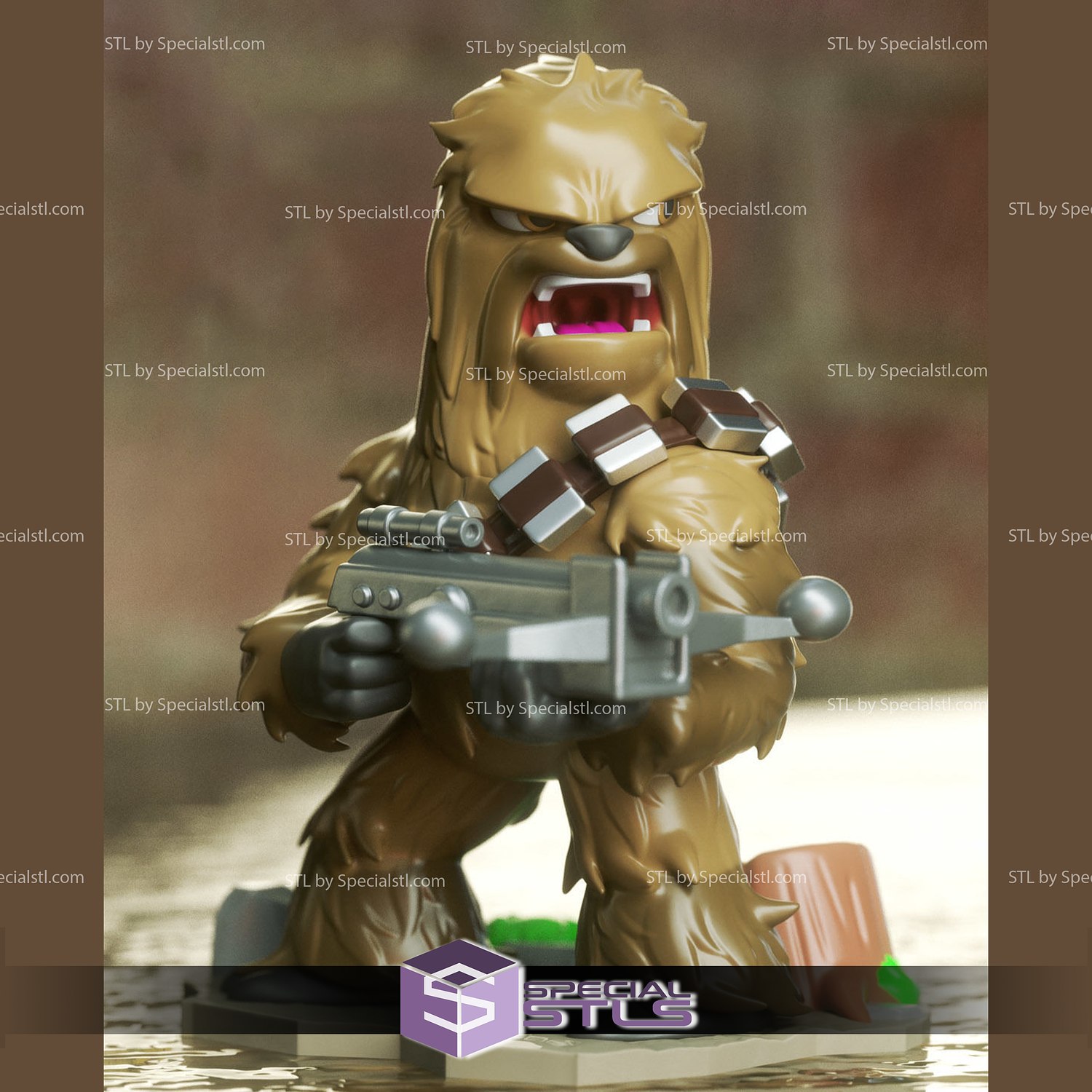 chibi stl colección Chewbacca 3D print model - Mito3D