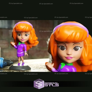 chibi stl collection - daphne 3d printing figurine scooby doo files 3d print model - Mito3D