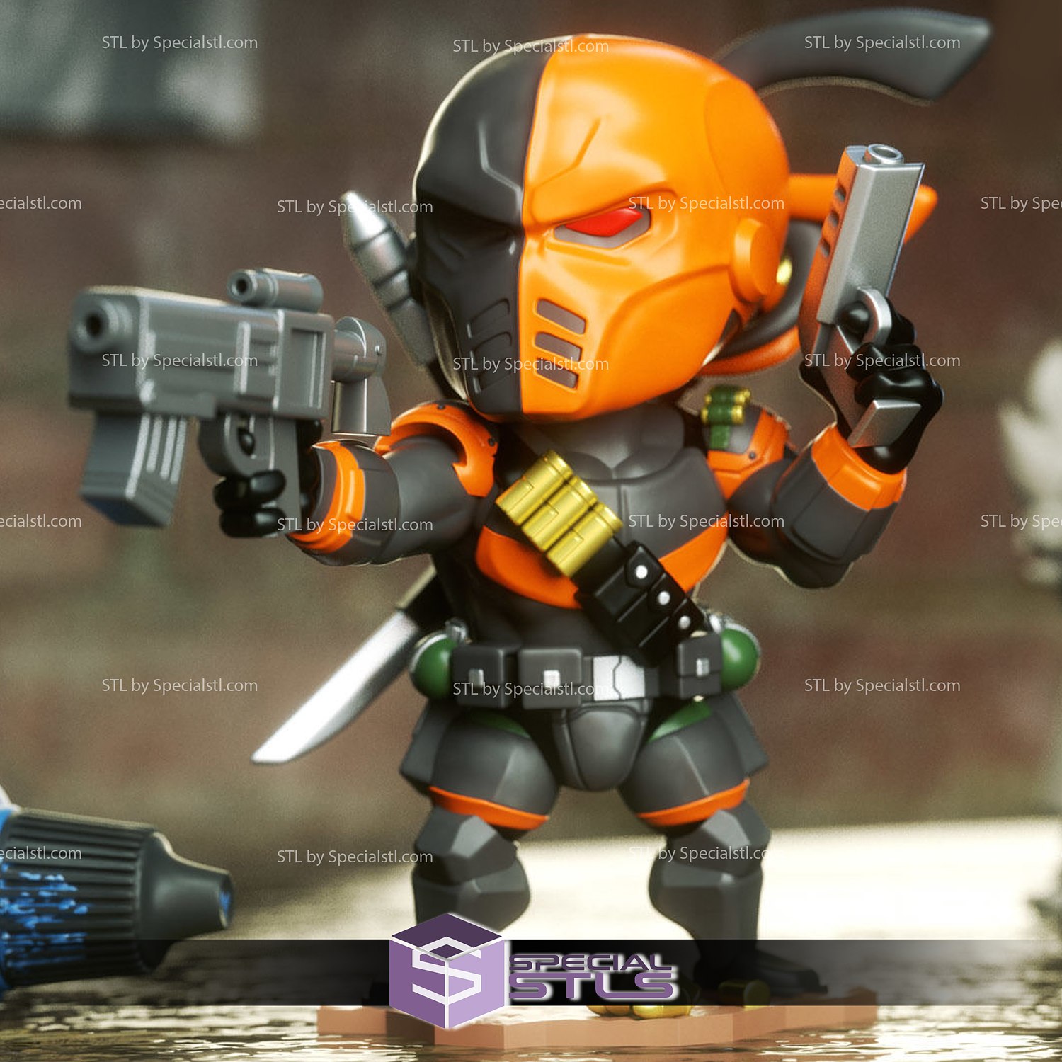 chibi stl collection - deathstroke 3D print model - Mito3D