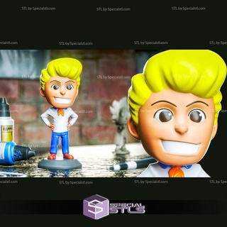 chibi stl colección Fred 3d impresión figurilla Scooby doo archivos 3d print model - Mito3D