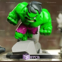 Chibi stl Toplamak Hulk 3d print model - Mito3D