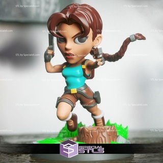 Chibi stl Toplamak Lara Croft mezar akıncı Dosyalar 3d print model - Mito3D