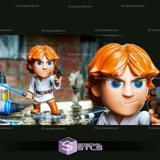 chibi stl collection Luke skywalker 3d impression figurine guerre étoiles dossiers 3d print model - Mito3D