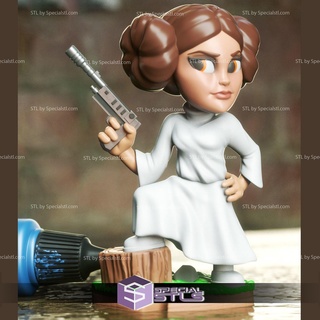 Chibi stl Toplamak prenses Leia 3d print model - Mito3D