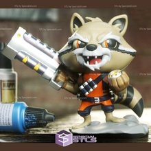 chibi stl collection - rocket raccoon 3d print model - Mito3D