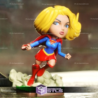 chibi stl collezione supergirl 3d modello 3d print model - Mito3D