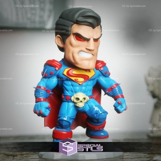 Chibi stl Toplamak Süpermen ölüm metal Dosyalar 3d print model - Mito3D