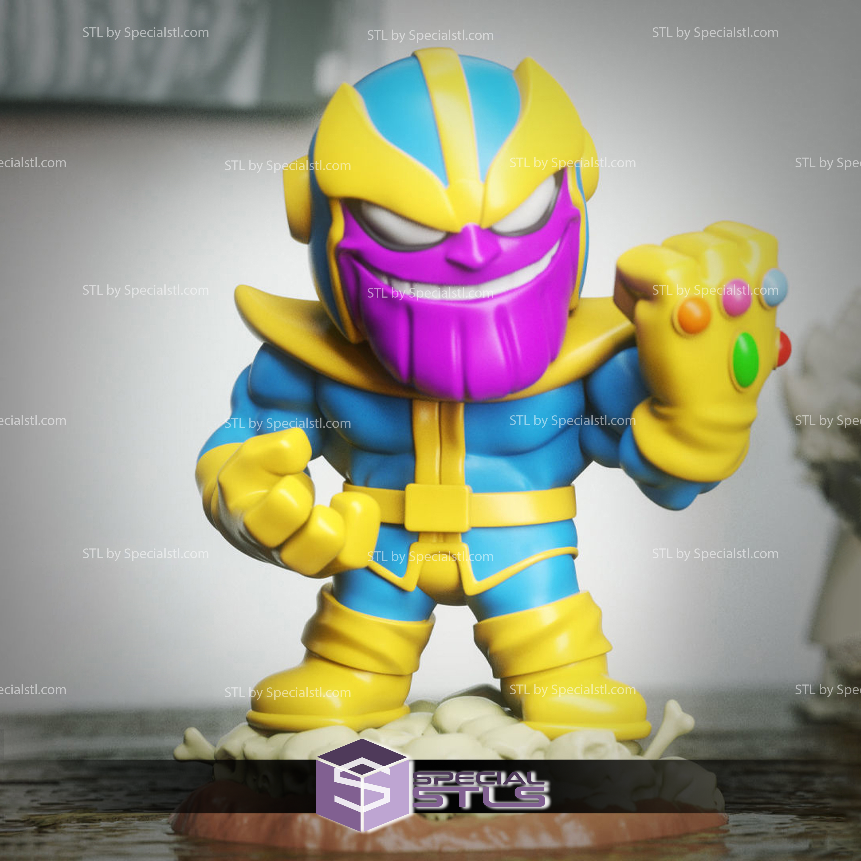chibi stl coleção Thanos clássico 3D print model - Mito3D