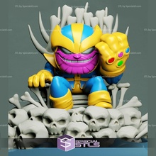 chibi stl coleção Thanos trono 3d print model - Mito3D