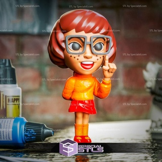 chibi stl collection - velma scooby doo 3d printing figurine 3d print model - Mito3D