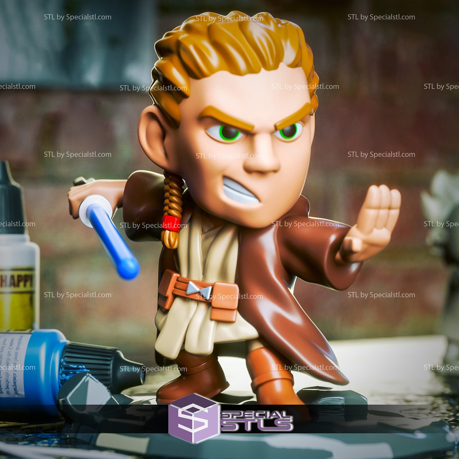 chibi stl collection - young obi wan files 3D print model - Mito3D