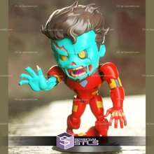 chibi stl colección zombi iron man 3d print model - Mito3D