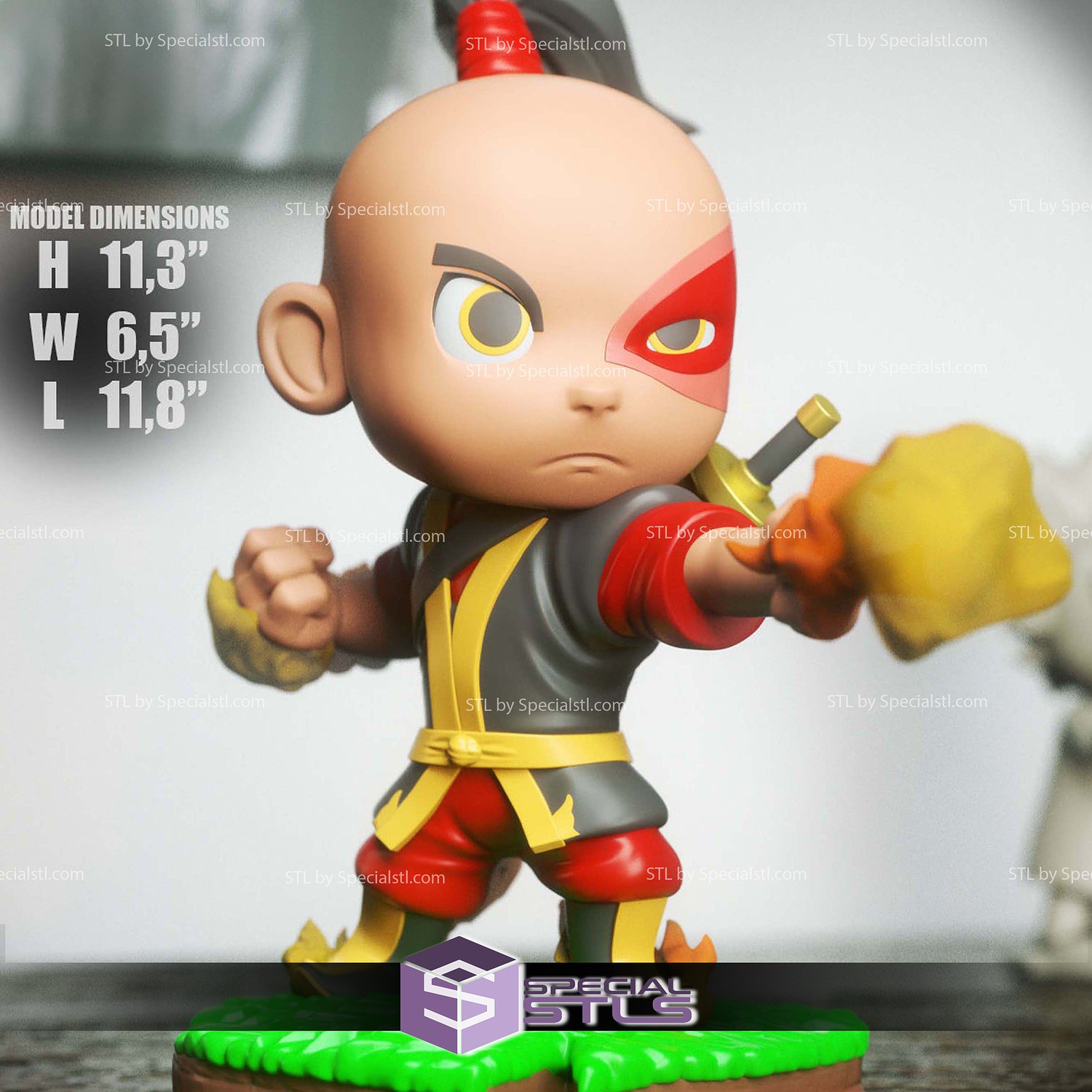 chibi stl colección zuko avatar especialstl 3D print model - Mito3D