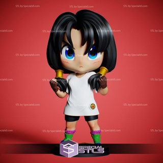 chibi videl 3d impression figurine Dragon Ball stl dossiers 3d print model - Mito3D