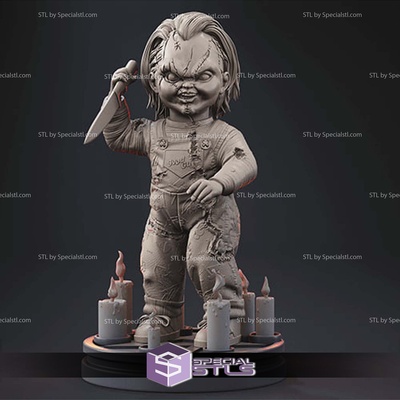 chucky horror movie digital sculpture specialstl 3d print model - Mito3D