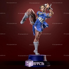 chun li músculo rua lutador 3d print model - Mito3D