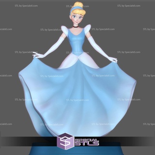 Cinderela Disney básico pronto 3d impressão 3d print model - Mito3D