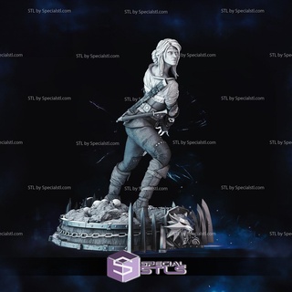 ciri azione 3d stampa figurina witcher stl File 3d print model - Mito3D