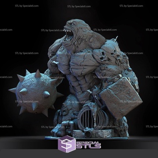 clayface bust stl files 3d printing figurine dc viallin 3d print model - Mito3D