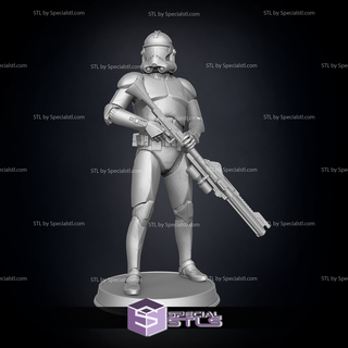 clone Soldado soldado Guerra Estrelas versão pronto 3d impressão 3d print model - Mito3D