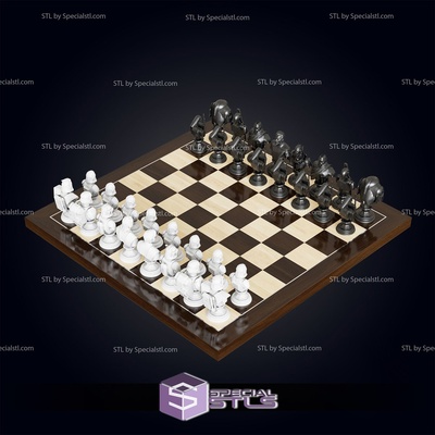 clon guerras ajedrez conjunto starwas listo to 3d impresión especialstl 3d print model - Mito3D