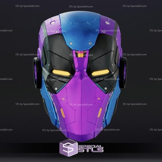 cosplay cyberpunk deadpool helmet stl files wearable 3d print model - Mito3D