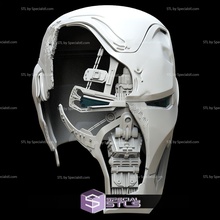 cosplay helmet iron man mk 42 - damaged version endgame 3d print model - Mito3D