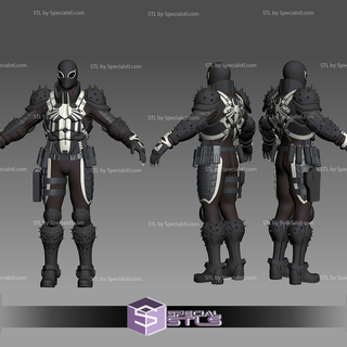 cosplay stl archivos agente veneno armadura spider man 3d print model - Mito3D