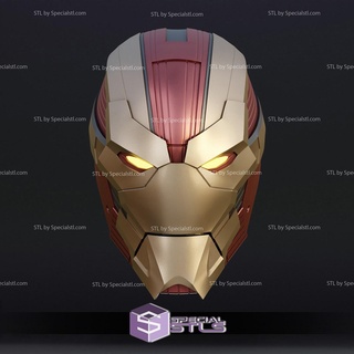 cosplay stl files armored titan ironman helmet wearable 3d print 3d print model - Mito3D