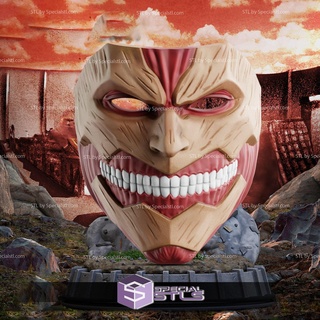 cosplay stl files armored titan mask wearable 3d print model - Mito3D