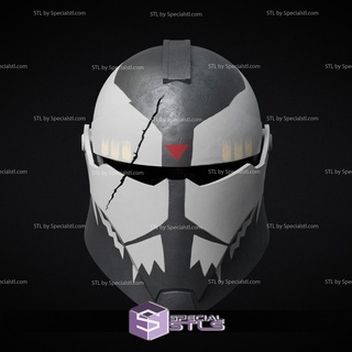 cosplay stl files bartok medieval commander wolffe helmet 3d print 3d print model - Mito3D